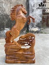 Tượng Ngựa Phong Thủy (Nhất Mã Phi Thiên) Gỗ Hương Cao 60 Ngang 32 Sâu 15 (cm)