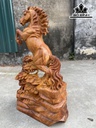 Tượng Ngựa Phong Thủy (Nhất Mã Phi Thiên) Gỗ Hương Cao 60 Ngang 32 Sâu 15 (cm)