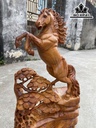 Tượng Ngựa Phong Thủy (Nhất Mã Phi Thiên) Gỗ Hương Cao 60 Ngang 32 Sâu 15 (cm)