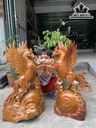 Tượng Ngựa Phong Thủy (Nhất Mã Phi Thiên) Gỗ Hương Cao 75 Ngang 41 Sâu 22 (cm)