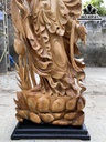 Tượng Phật Bà Quan Âm Gỗ Ngọc Am Cao 100 Ngang 45 Sâu 20 (cm)