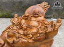 Tượng Phật Di Lặc Ngồi Bao Tiền Gỗ Hương Cao 46 Ngang 60 Sâu 30 (cm)