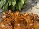 Tượng Phật Di Lặc Ngũ Phúc Gỗ Hương Cao 26 Ngang 68 Sâu 31 (cm)