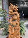 Tượng Rồng ( Nhất Long) Gỗ Ngọc Am Cao 125 Ngang 35 Sâu 20 (cm)