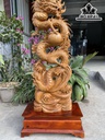 Tượng Rồng ( Nhất Long) Gỗ Ngọc Am Cao 125 Ngang 35 Sâu 20 (cm)