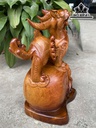 Tượng Tỳ Hưu Gỗ Hương Cao 40 Ngang 27 Sâu 20 (cm)