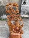 Tượng Thần Tài Gỗ Hương Cao 79 Ngang 38 Sâu 30 (cm)