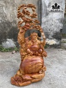Tượng Thần Tài Gỗ Hương Cao 79 Ngang 38 Sâu 30 (cm)