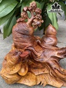Tượng Thiềm Thừ Gỗ Hương Cao 33 Ngang 39 Sâu 28 (cm)
