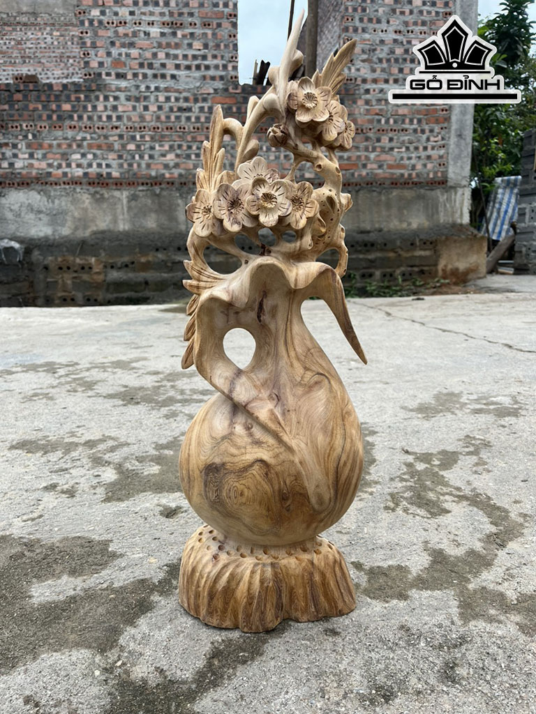 Bình Mai Phú Quý Gỗ Ngọc Am Cao 61 Ngang 21 Sâu 12 (cm)