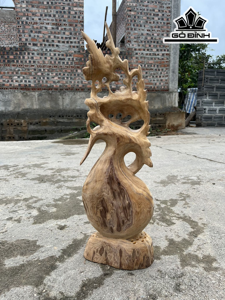 Bình Mai Phú Quý Gỗ Ngọc Am Cao 61 Ngang 21 Sâu 12 (cm)