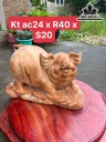 Heo Tài Lộc Gỗ Ngọc Am Cao 24 Ngang 40 Sâu 20 (cm)