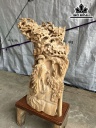 Tượng Phu Thê Viên Mãn Gỗ Ngọc Am Cao 59 Ngang 40 Sâu 19 (cm)