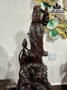Tượng Phật Bà Quan Âm Gỗ Trắc Cao 90 Ngang 35 Sâu 33 (cm)