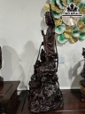 Tượng Phật Bà Quan Âm Gỗ Trắc Cao 90 Ngang 35 Sâu 33 (cm)