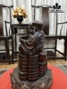 Tượng Thần Tài Gỗ Trắc Ngang 15 Sâu 12 Cao 23 (cm)