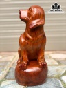 Tượng Chó Gỗ Hương Cao 34 Ngang 22 Sâu 16 (cm)