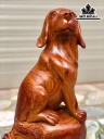 Tượng Chó Gỗ Hương Cao 34 Ngang 22 Sâu 16 (cm)