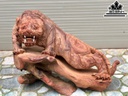Tượng Hổ Phong Thủy Gỗ Hương Cao 57 Ngang 75 Sâu 41 (cm)