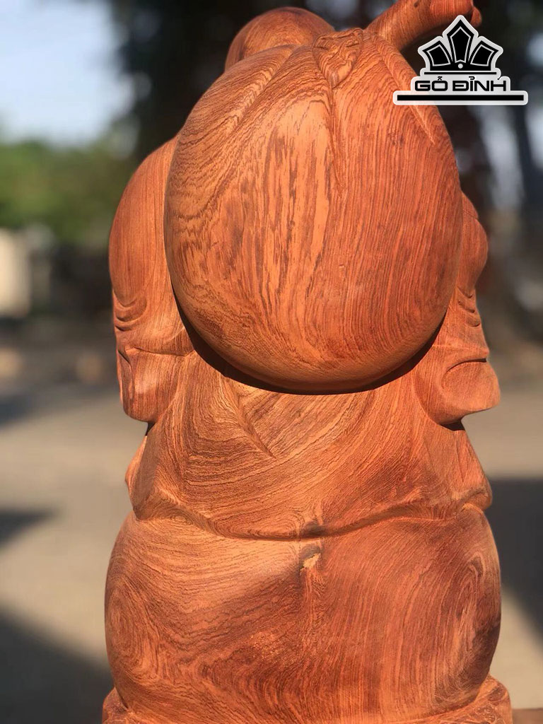 Tượng Phật Di Lặc Gỗ Hương Cao 45 Ngang 22 Sâu 21 (cm)