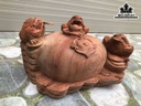 Tượng Tam Cóc Ngậm Tiền Gỗ Hương Cao 23 Ngang 37 Sâu 28 (cm)