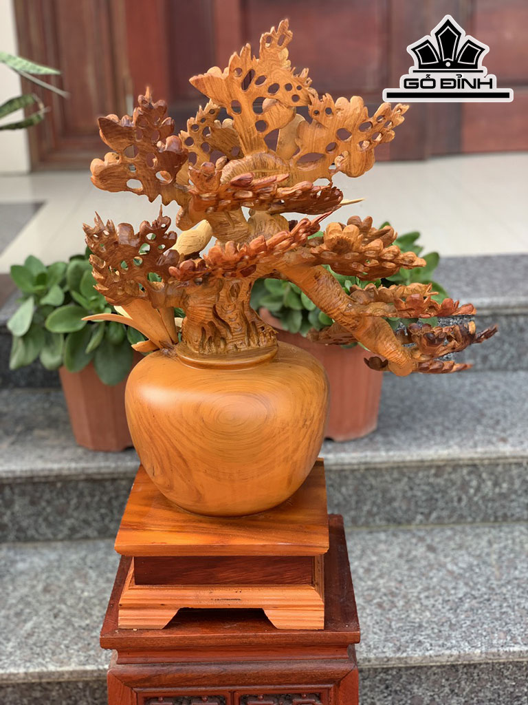 Bình Mai Phú Quý Gỗ Hương Cao 60 Ngang 50 Sâu 35 (cm)