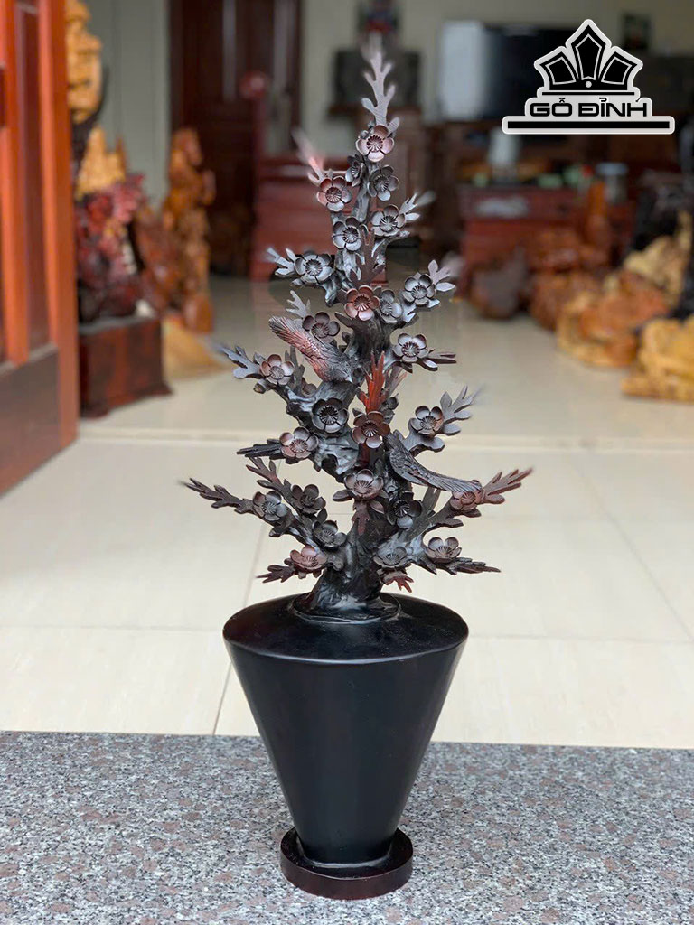 Bình Mai Phú Quý Gỗ Trắc Cao 72 Ngang 30 Sâu 20 (cm)