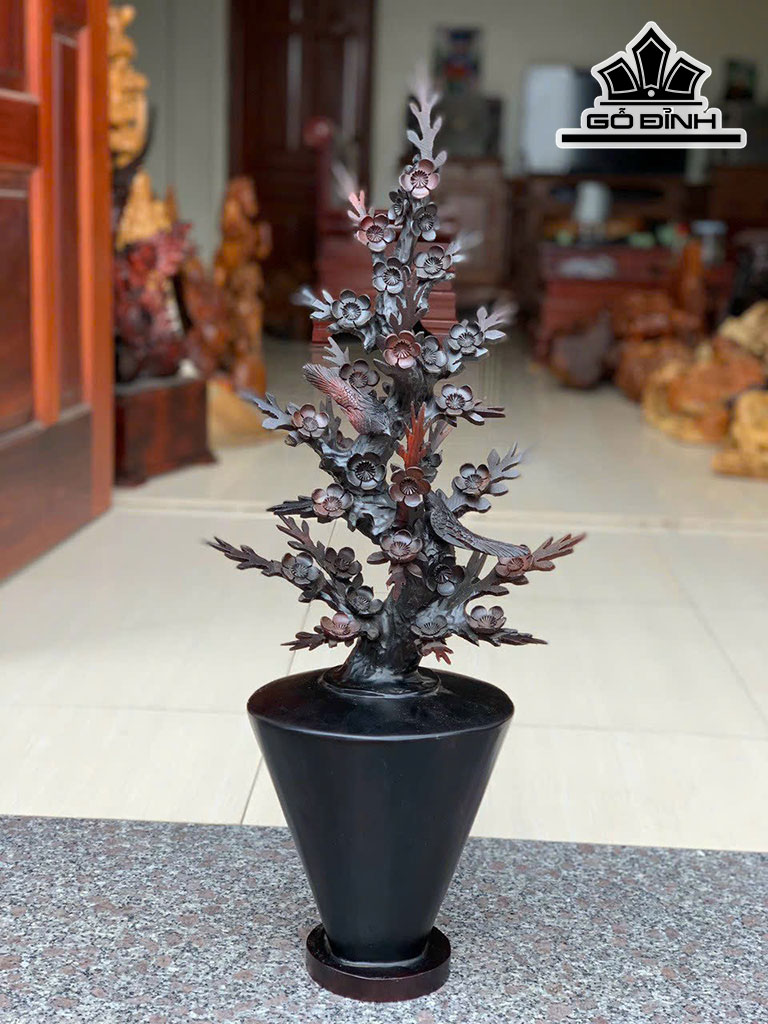 Bình Mai Phú Quý Gỗ Trắc Cao 72 Ngang 30 Sâu 20 (cm)