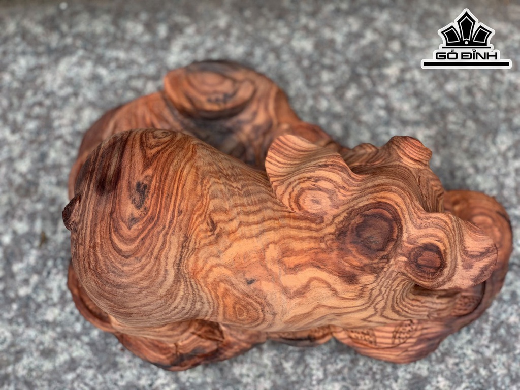 Tượng Heo Gỗ Trắc Cao 13 Ngang 29 Sâu 22 (cm)