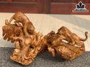 Tượng Hổ Báo Săn Mồi Gỗ Hương Cao 40 Ngang 80 Sâu 28 (cm)