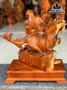 Tượng Long Mã Gỗ Hương Cao 52 Ngang 48 Sâu 24 (cm)