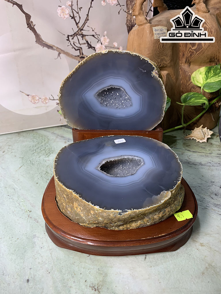 Bát Tụ Bảo Đá Mã Não Cao 20 Ngang 20 Sâu 22 (cm) 4,68kg