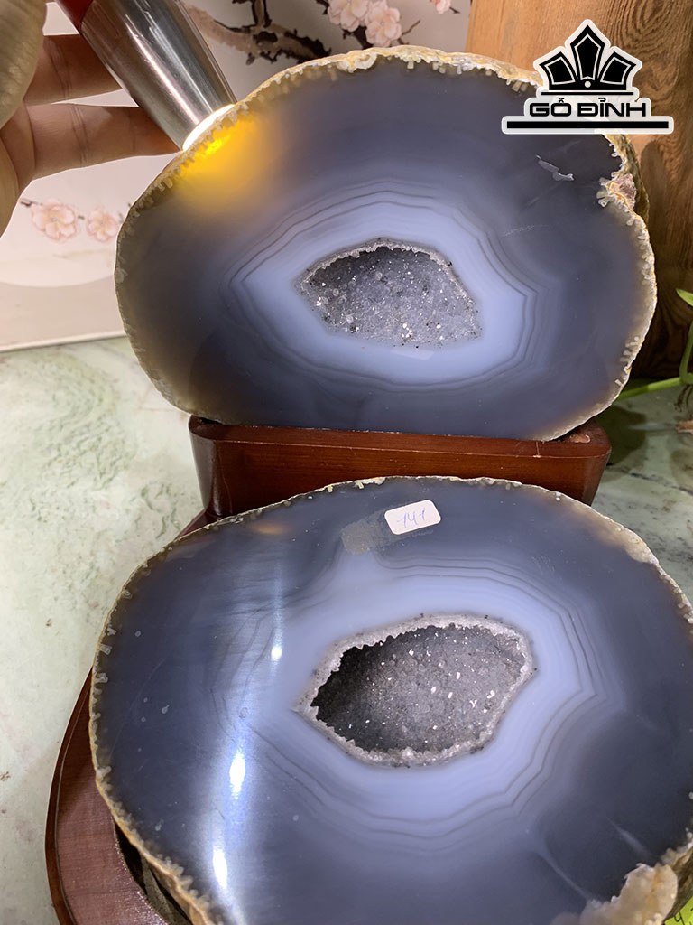 Bát Tụ Bảo Đá Mã Não Cao 20 Ngang 20 Sâu 22 (cm) 4,68kg