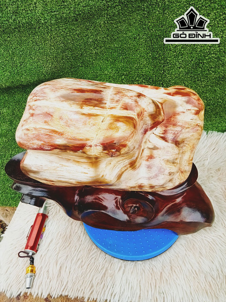 Tác Phẩm Gỗ Hóa Thạch Cao 33 Ngang 28 (cm) 15kg