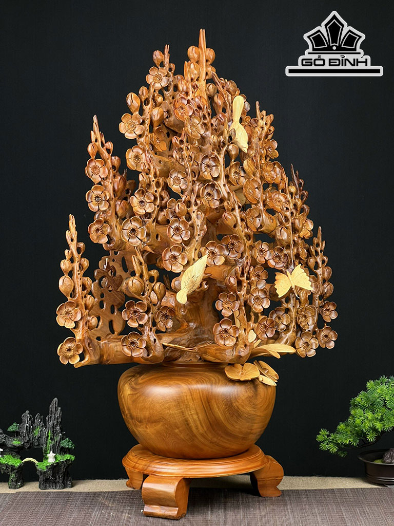 Bình Mai Phú Quý Gỗ Hương Cao 86 Ngang 56 Sâu 33 (cm)