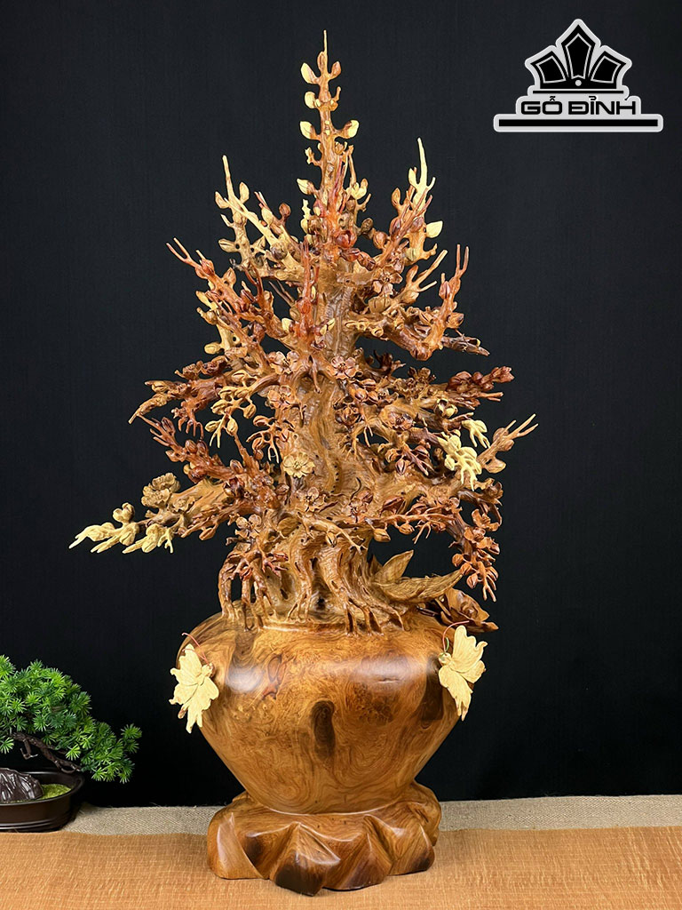 Bình Mai Phú Quý Gỗ Hương Cao 92 Ngang 51 Sâu 44 (cm)