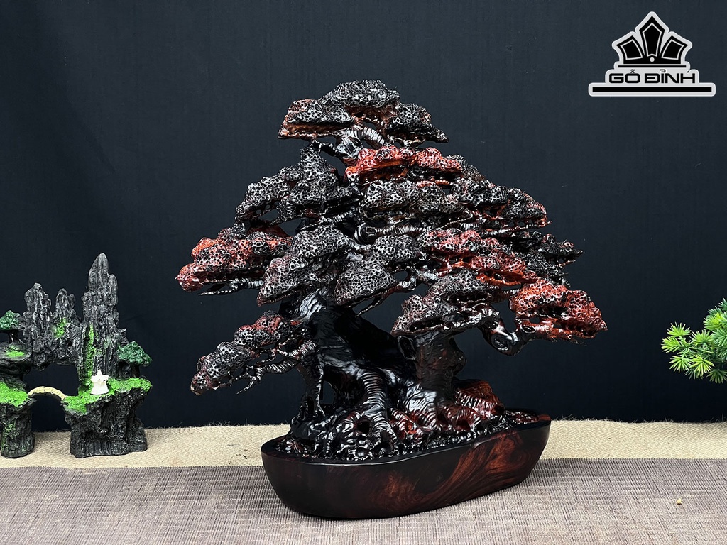 Cây Tùng Bonsai Gỗ Trắc Ngang 37 Cao 31 Sâu 19 (cm)