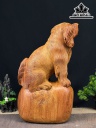 Tượng Chó Gỗ Hương Cao 39 Ngang 24 Sâu 11 (cm)