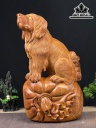 Tượng Chó Gỗ Hương Cao 39 Ngang 24 Sâu 11 (cm)
