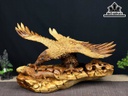 Tượng Đại Bàng Săn Mồi Gỗ Hương Cao 32 Ngang 52 Sâu 30 (cm)