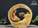 Tượng Đạt Ma Sư Tổ Gỗ Dổi Cao 41 Ngang 41 Sâu 16 (cm)