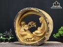 Tượng Đạt Ma Sư Tổ Gỗ Dổi Cao 41 Ngang 41 Sâu 16 (cm)