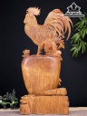 Tượng Gà Trống Gỗ Ngọc Am Cao 85 Ngang 44 Sâu 23 (cm)