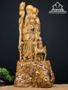 Tượng Ông Thọ Gỗ Ngọc Am Cao 95 Ngang 46 Sâu 22 (cm)
