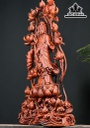 Tượng Phật Bà Quan Âm Gỗ Ngọc Am Cao 94 Ngang 45 Sâu 23 (cm)