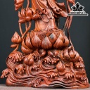 Tượng Phật Bà Quan Âm Gỗ Ngọc Am Cao 94 Ngang 45 Sâu 23 (cm)