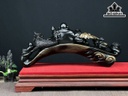 Tượng Phật Di Lặc Gỗ Mun Sừng Ngang 52 Cao 23 Sâu 13 (cm)