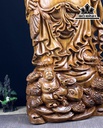 Tượng Phật Di Lặc Nhị Phúc Gỗ Ngọc Am Cao 80 Ngang 35 Sâu 21 (cm)