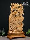 Tượng Phu Thê Viên Mãn Gỗ Ngọc Am Cao 71 Ngang 36 Sâu 15 (cm)