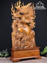 Tượng Rồng ( Nhất Long) Gỗ Ngọc Am Cao 101 Ngang 50 Sâu 18 (cm)